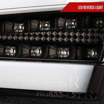 2008-2017 Mitsubishi Lancer / 2008-2015 Lancer EVO X Sedan LED Tail Lights (Matte Black Housing/Clear Lens)