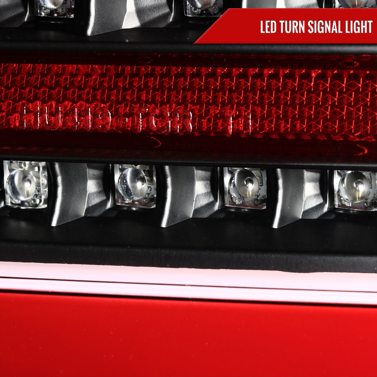 2008-2017 Mitsubishi Lancer / 2008-2015 Lancer EVO X Sedan Red Bar LED Tail Lights (Black Housing/Red Lens)