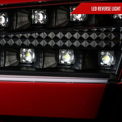 2008-2017 Mitsubishi Lancer / 2008-2015 Lancer EVO X Sedan Red Bar LED Tail Lights (Black Housing/Red Lens)