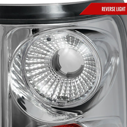 2004-2008 Ford F-150 Styleside Tail Lights (Chrome Housing/Clear Lens)