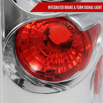 2004-2008 Ford F-150 Styleside Tail Lights (Chrome Housing/Clear Lens)