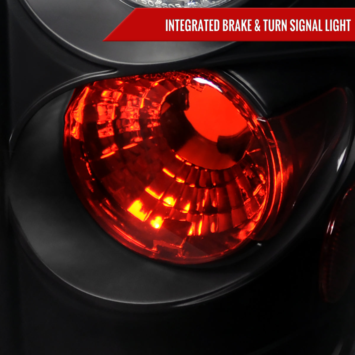 2004-2008 Ford F-150 Styleside Tail Lights (Matte Black Housing/Clear Lens)