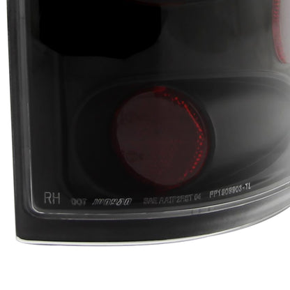 2004-2008 Ford F-150 Styleside Tail Lights (Matte Black Housing/Clear Lens)