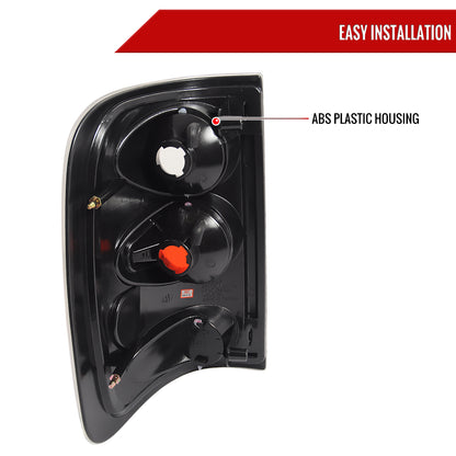 2004-2008 Ford F-150 Styleside Tail Lights (Matte Black Housing/Clear Lens)