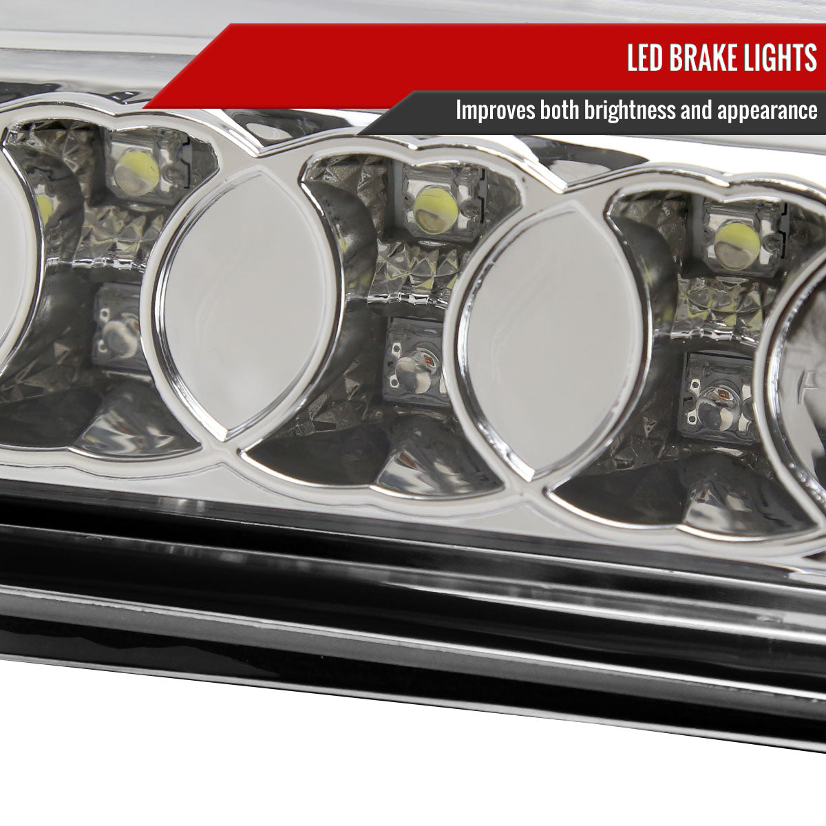 2004-2008 Ford F-150 LED 3rd Brake Light (Chrome Housing/Clear Lens)