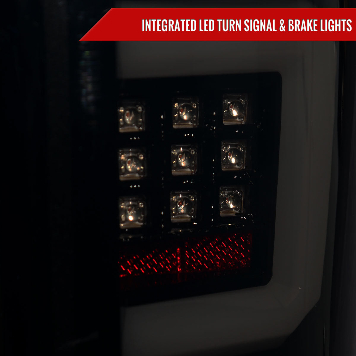 2009-2014 Ford F-150 White C-Bar LED Tail Lights (Glossy Black Housing/Smoked Lens)