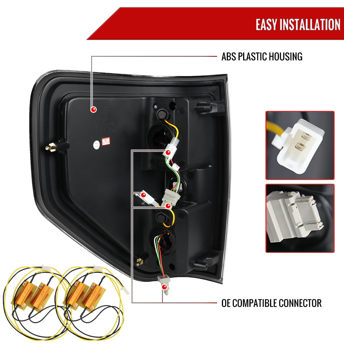 2009-2014 Ford F-150 LED Tail Lights (Glossy Black Housing/Smoked Lens)