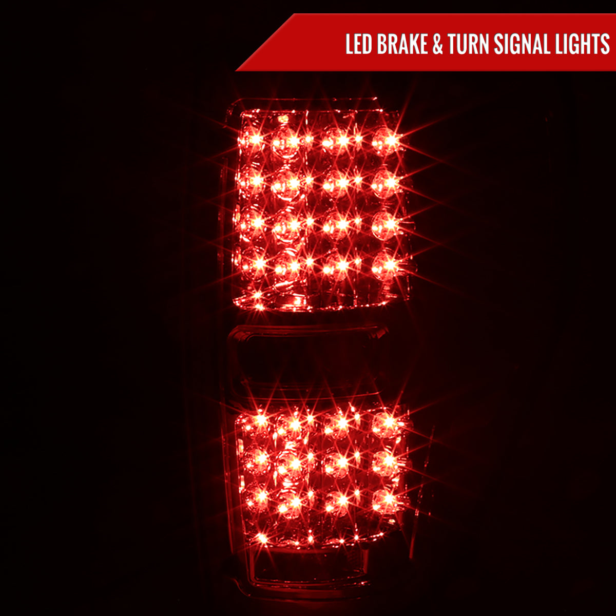 2009-2014 Ford F-150 LED Tail Lights (Chrome Housing/Clear Lens)