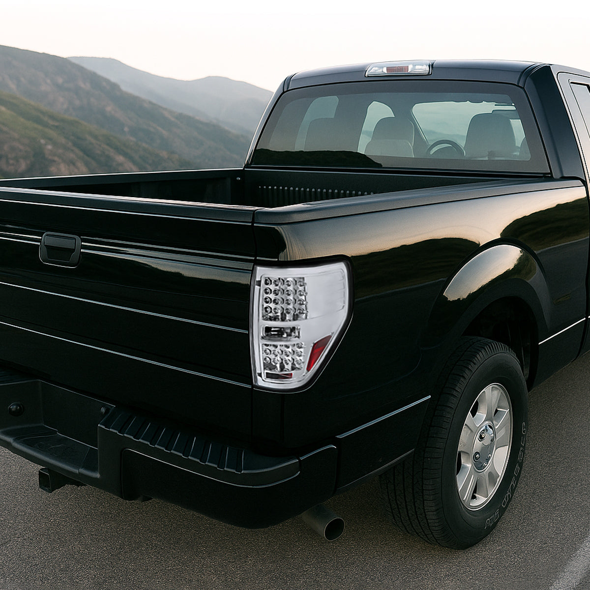 2009-2014 Ford F-150 LED Tail Lights (Chrome Housing/Clear Lens)