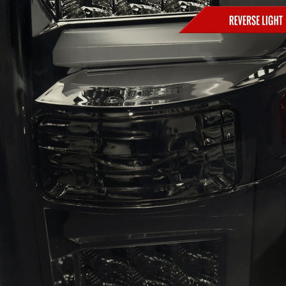 2009-2014 Ford F-150 White C-Bar LED Tail Lights (Chrome Housing/Smoked Lens)