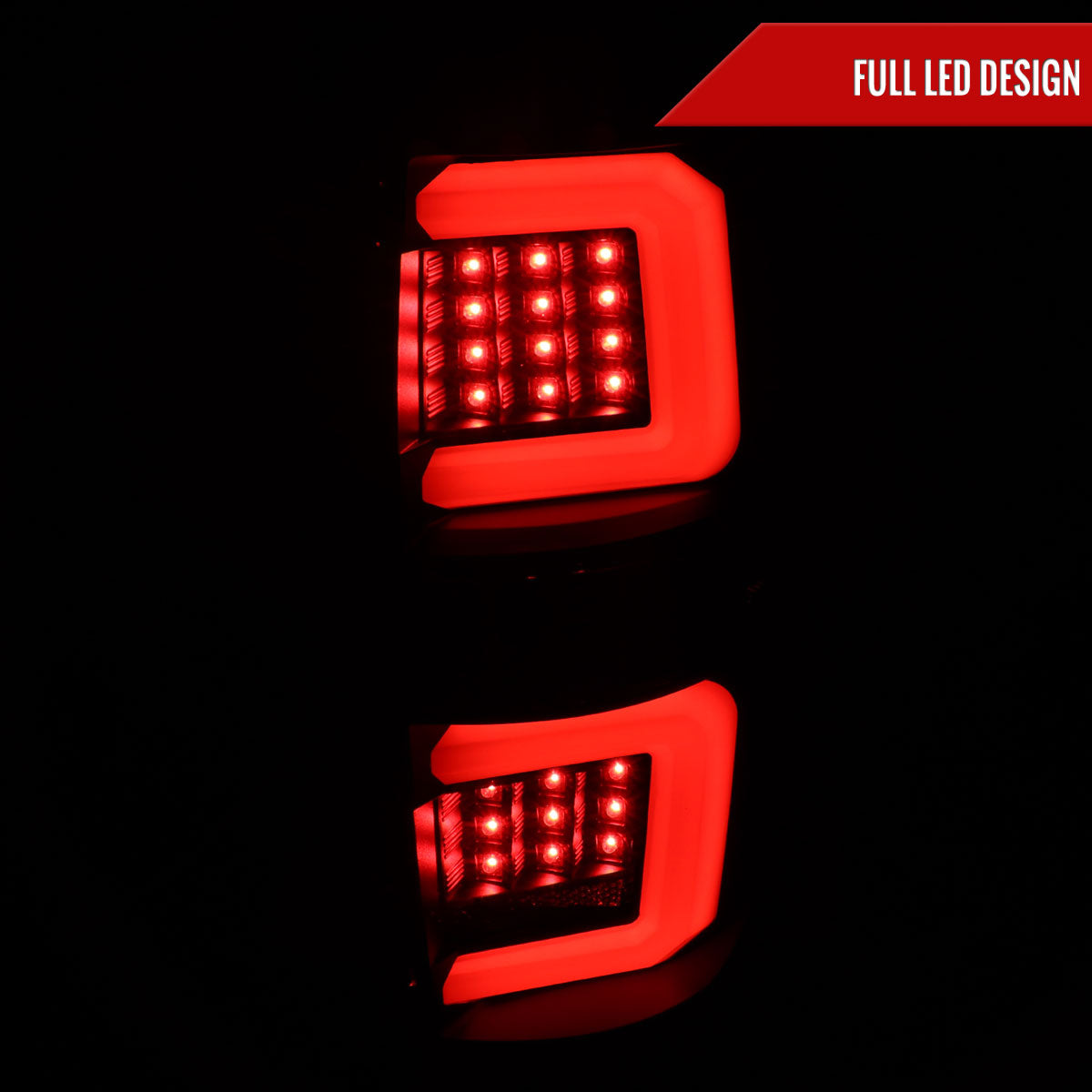 2009-2014 Ford F-150 LED Tail Lights with LED Bar (Matte Black Housing/Clear Lens)