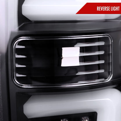 2009-2014 Ford F-150 LED Tail Lights with LED Bar (Matte Black Housing/Clear Lens)
