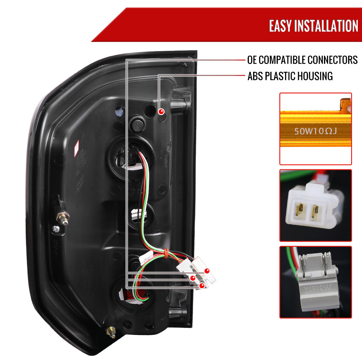 2009-2014 Ford F-150 LED Tail Lights with LED Bar (Matte Black Housing/Clear Lens)