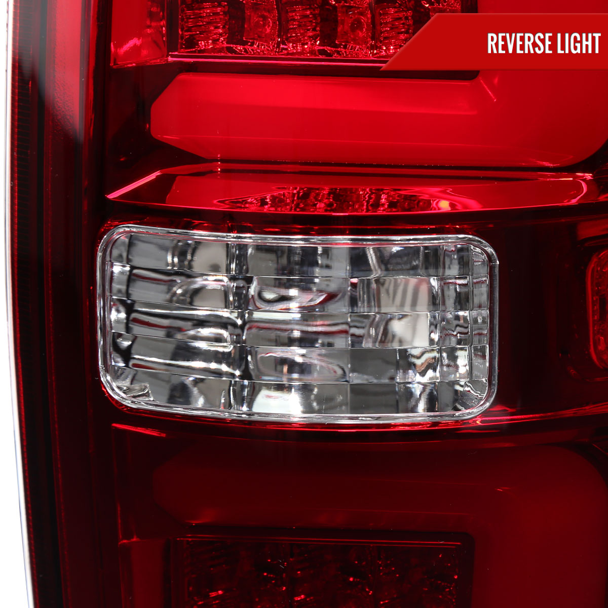 2009-2014 Ford F-150 Red C-Bar LED Tail Lights (Chrome Housing/Red Lens)