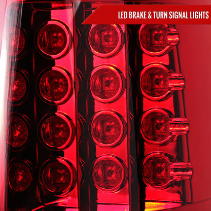 2009-2014 Ford F-150 LED Tail Lights (Chrome Housing/Red Lens)