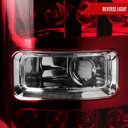 2009-2014 Ford F-150 LED Tail Lights (Chrome Housing/Red Lens)