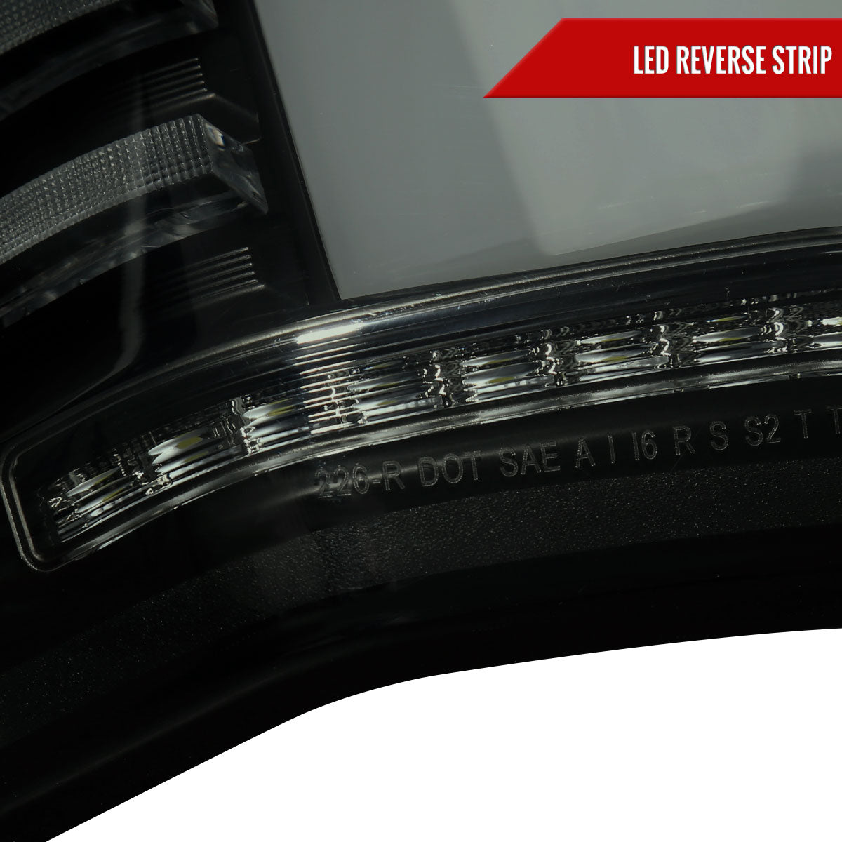 2015-2017 Ford F-150 Sequential Turn Signal Animated White LED Bar Tail Lights (Black Housing/Smoked Lens)