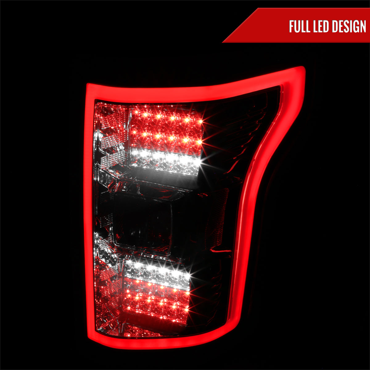 2015-2017 Ford F-150 LED Tail Lights ( Chrome Housing/Smoked Lens)