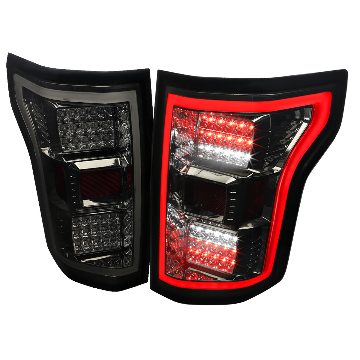 2015-2017 Ford F-150 LED Tail Lights ( Chrome Housing/Smoked Lens)