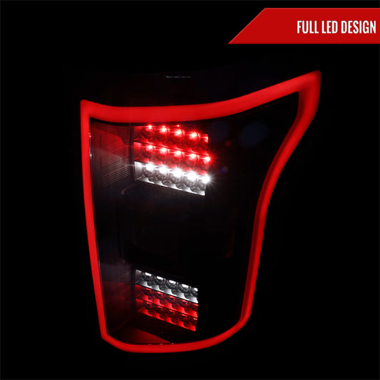 2015-2017 Ford F-150 V2 LED Tail Lights (Matte Black Housing/Clear Lens)