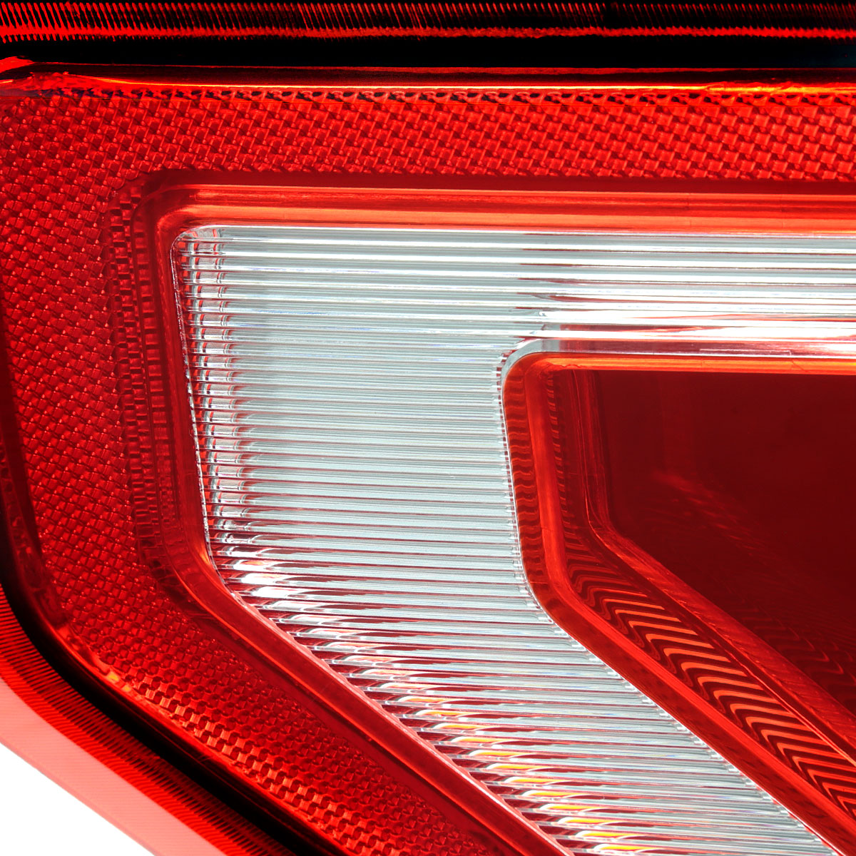 2015-2017 Ford F-150 Factory Style Driver/Left Replacement Tail Light Assembly (Chrome Housing/Red Clear Lens)