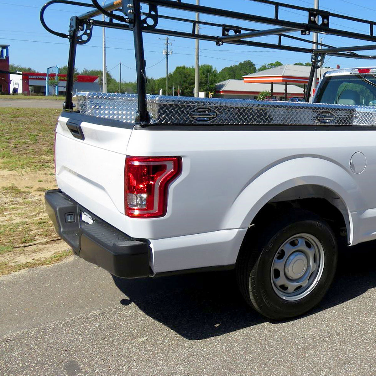 2015-2017 Ford F-150 Factory Style Replacement Tail Light Assembly (Chrome Housing/Red Clear Lens)