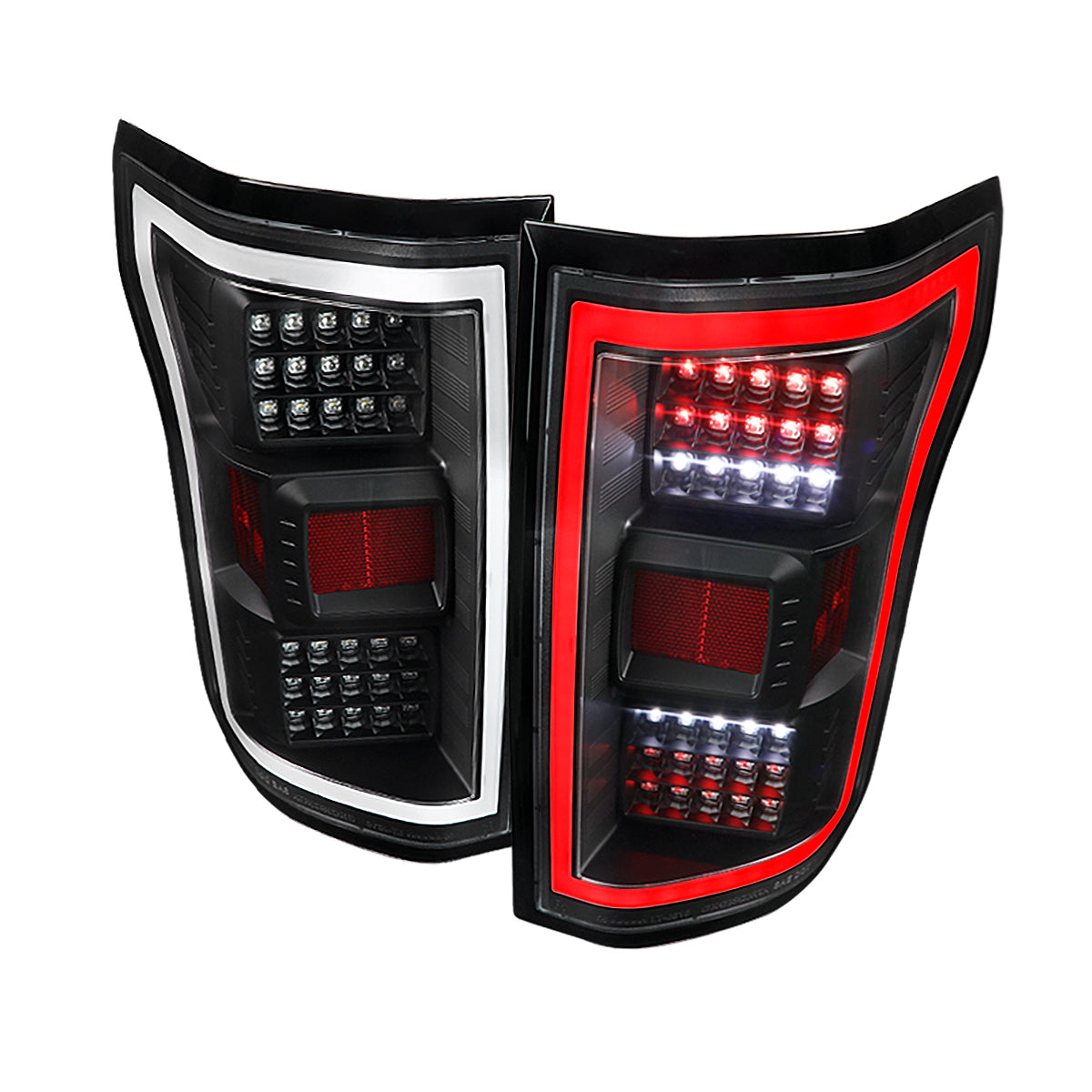 2018-2020 Ford F-150 LED Tail Lights (Matte Black Housing/Clear Lens)