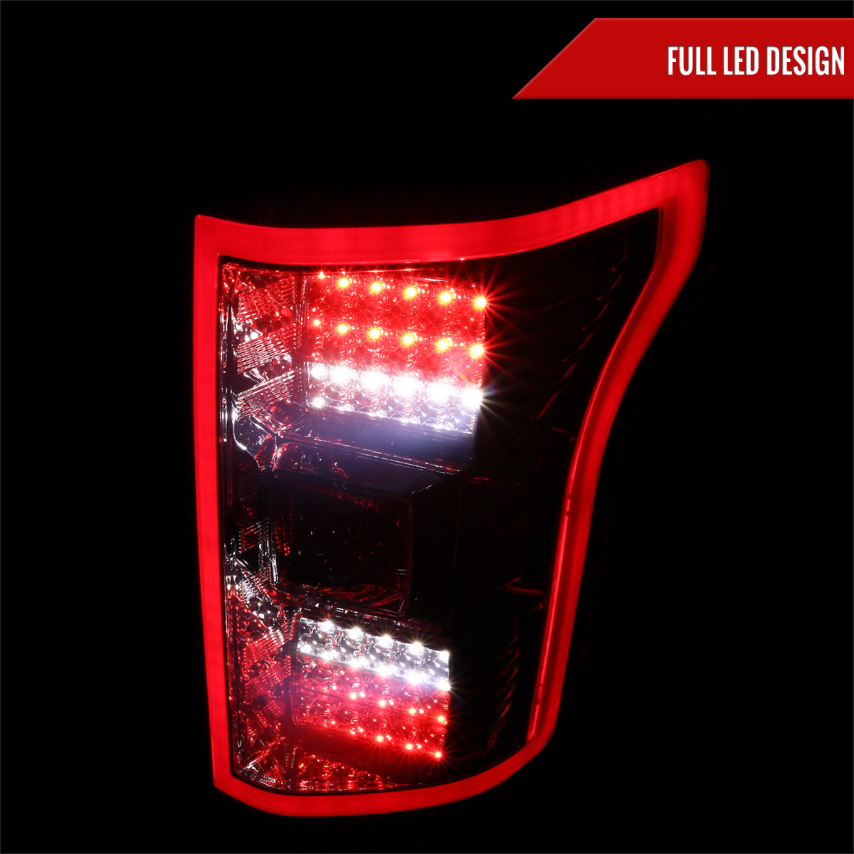2018-2020 Ford F-150 LED Tail Lights (Chrome Housing/Red Smoked Lens)