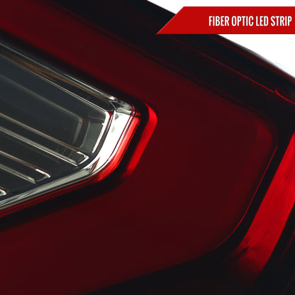 2018-2020 Ford F-150 LED Tail Lights (Chrome Housing/Red Smoked Lens)