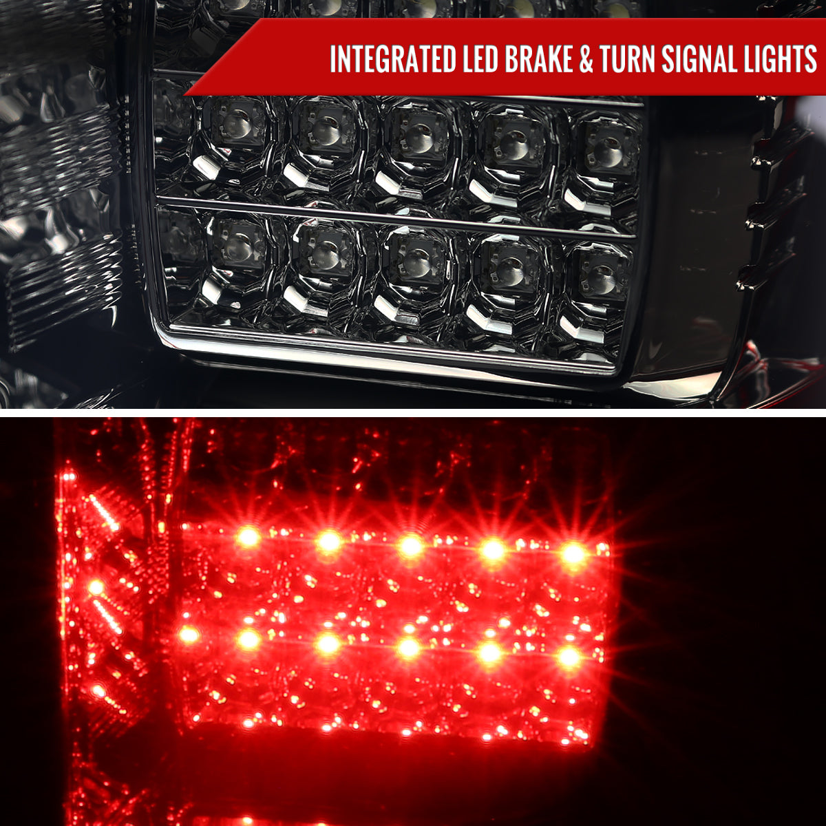 2018-2020 Ford F-150 LED Tail Lights (Chrome Housing/Red Smoked Lens)