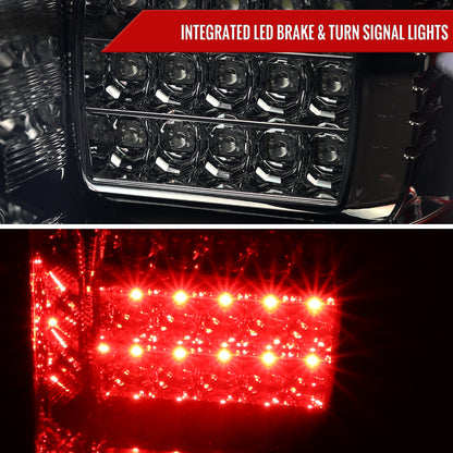 2018-2020 Ford F-150 LED Tail Lights (Chrome Housing/Red Smoked Lens)