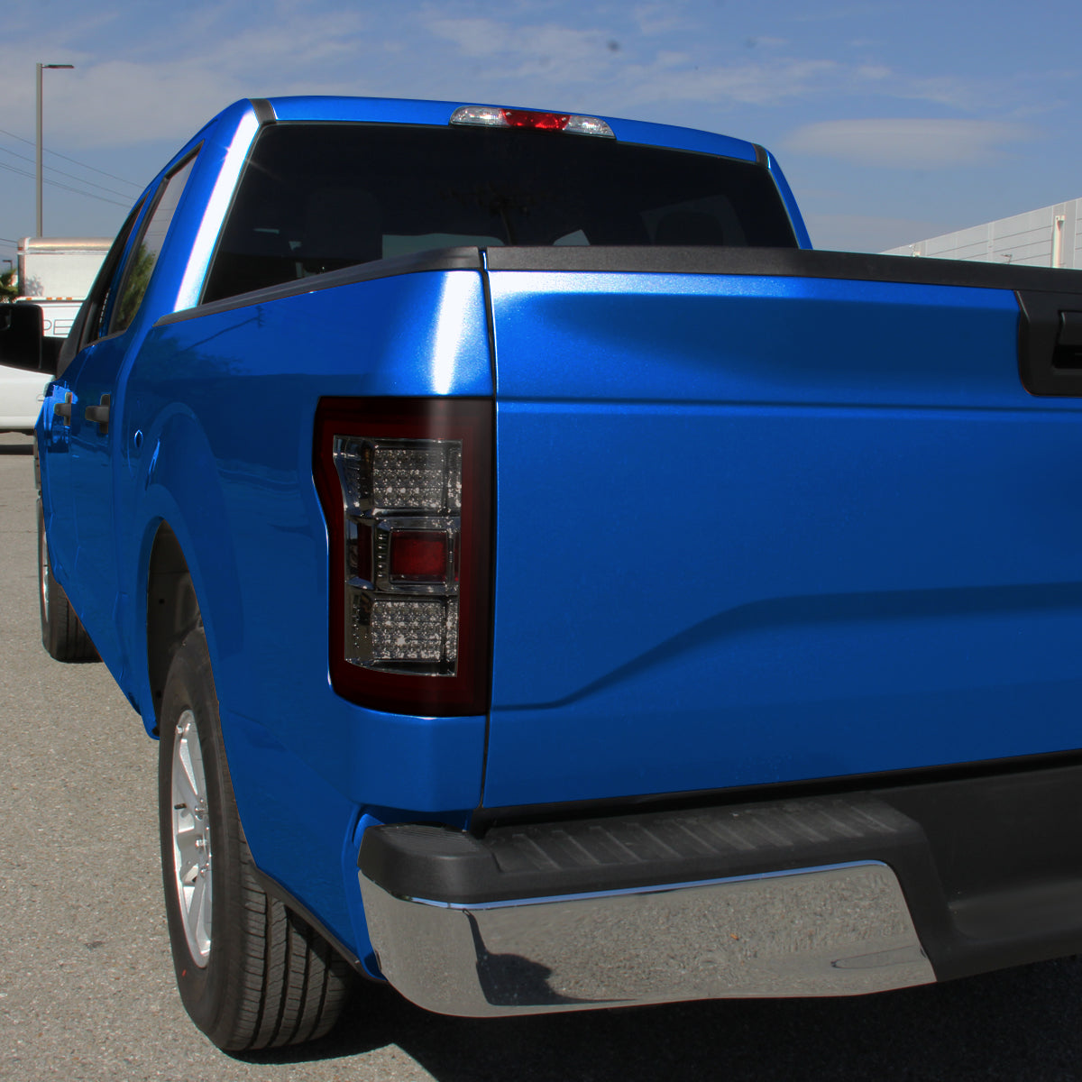 2018-2020 Ford F-150 LED Tail Lights (Chrome Housing/Red Smoked Lens)