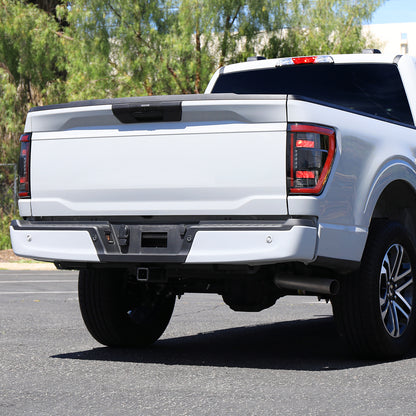 2021â€“2023 Ford F-150 Red LED Tail Lights w/ Switchback Sequential Turn Signals (Matte Black Housing / Clear Lens)