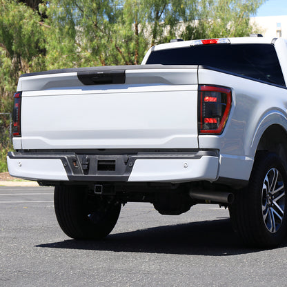 2021â€“2023 Ford F-150 LED Tail Lights w/ Switchback Sequential Turn Signals (Black Housing / Smoked Lens)