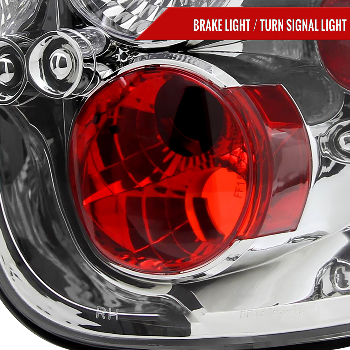1997-2004 Ford F-150 Flareside Tail Lights (Chrome Housing/Clear Lens)