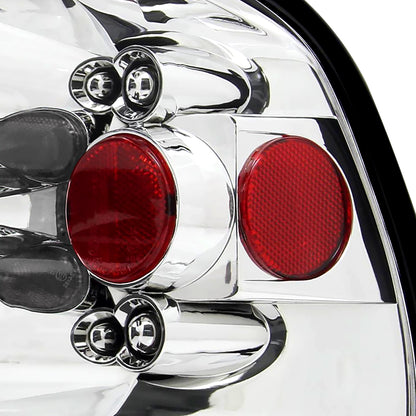 1997-2004 Ford F-150 Flareside Tail Lights (Chrome Housing/Clear Lens)