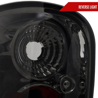 1997-2004 Ford F-150 Flareside Tail Lights (Chrome Housing/Smoked Lens)