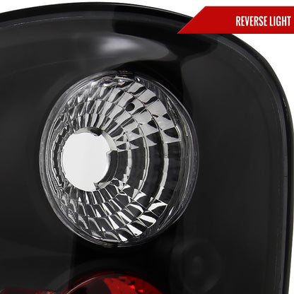 1997-2004 Ford F-150 Flareside Tail Lights (Matte Black Housing/Clear Lens)
