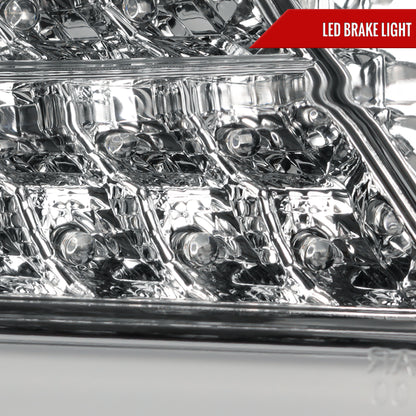 2015-2019 Ford Focus Hatchback LED Tail Lights (Chrome Housing/Clear Lens)