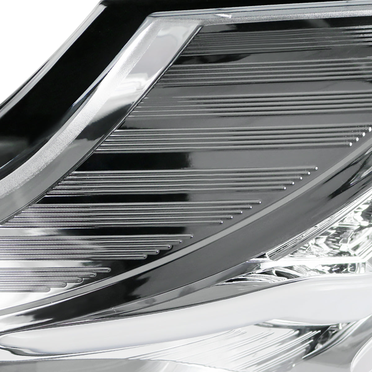 2015-2019 Ford Focus Hatchback LED Tail Lights (Chrome Housing/Clear Lens)