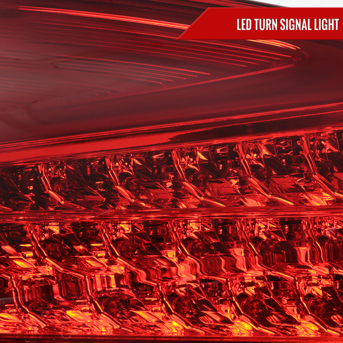 2015-2019 Ford Focus Hatchback LED Tail Lights (Chrome Housing/Red Lens)