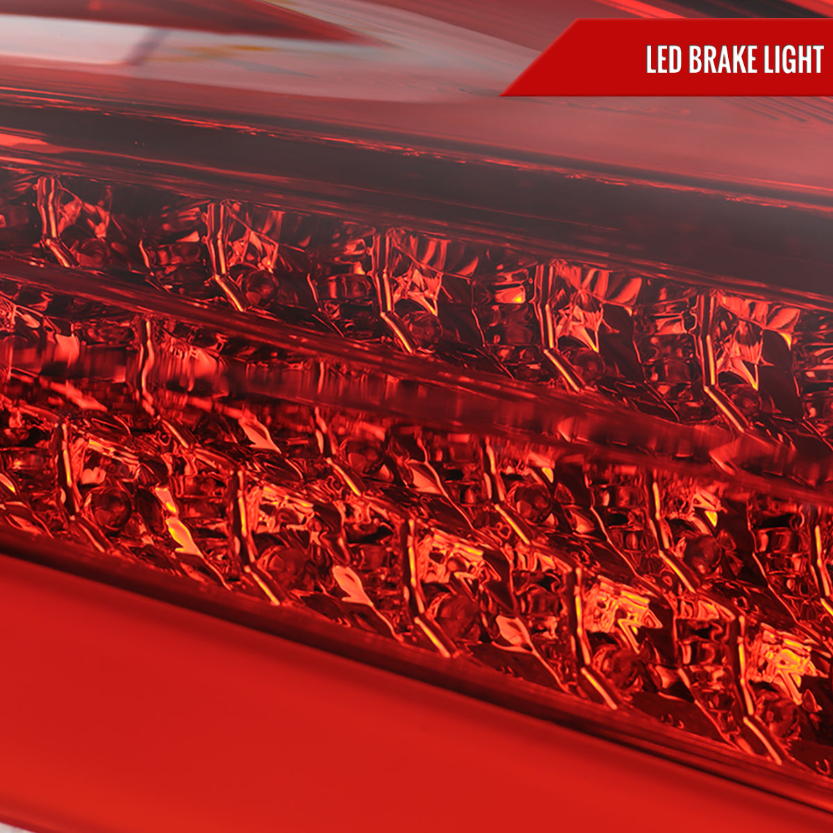 2015-2019 Ford Focus Hatchback LED Tail Lights (Chrome Housing/Red Lens)