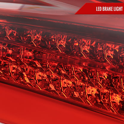 2015-2019 Ford Focus Hatchback LED Tail Lights (Chrome Housing/Red Lens)