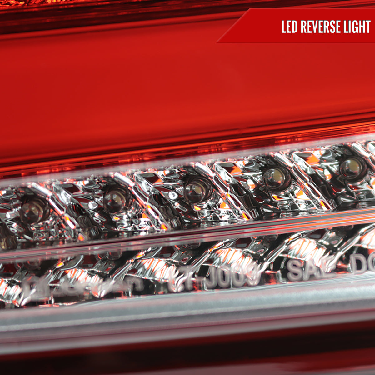 2015-2019 Ford Focus Hatchback LED Tail Lights (Chrome Housing/Red Lens)