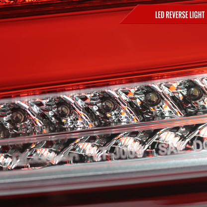2015-2019 Ford Focus Hatchback LED Tail Lights (Chrome Housing/Red Lens)