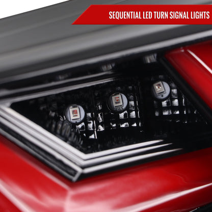 2013-2016 Scion FRS/ Subaru BRZ Lambo Style Sequential LED Tail Lights (Jet Black Housing/Clear Lens)
