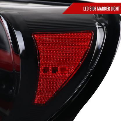 2013-2016 Scion FRS/ Subaru BRZ Lambo Style Sequential LED Tail Lights (Jet Black Housing/Clear Lens)