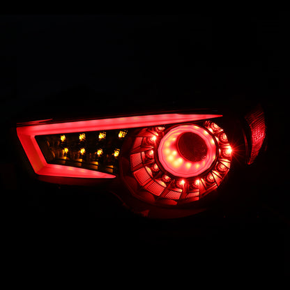 2012-2016 Scion FRS/ Subaru BRZ/ Toyota 86 LED Tail Lights (Satin Black Housing/Clear Lens)