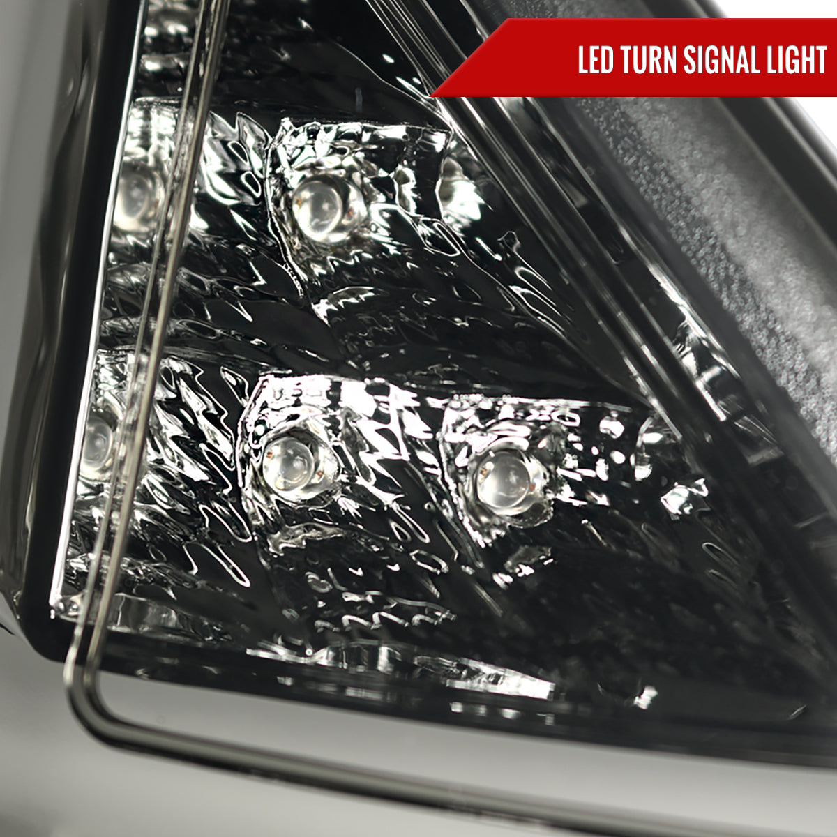 2011-2013 Ford Fiesta Hatchback LED Tail Lights (Chrome Housing/Smoked Lens)