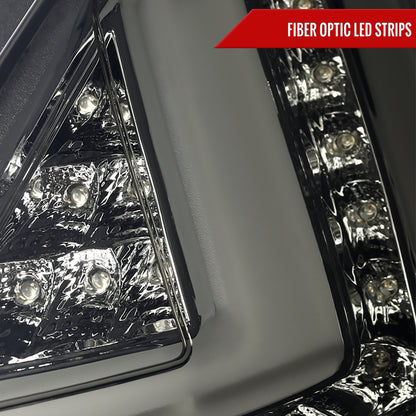 2011-2013 Ford Fiesta Hatchback LED Tail Lights (Chrome Housing/Smoked Lens)